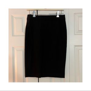 high-waisted black pencil skirt